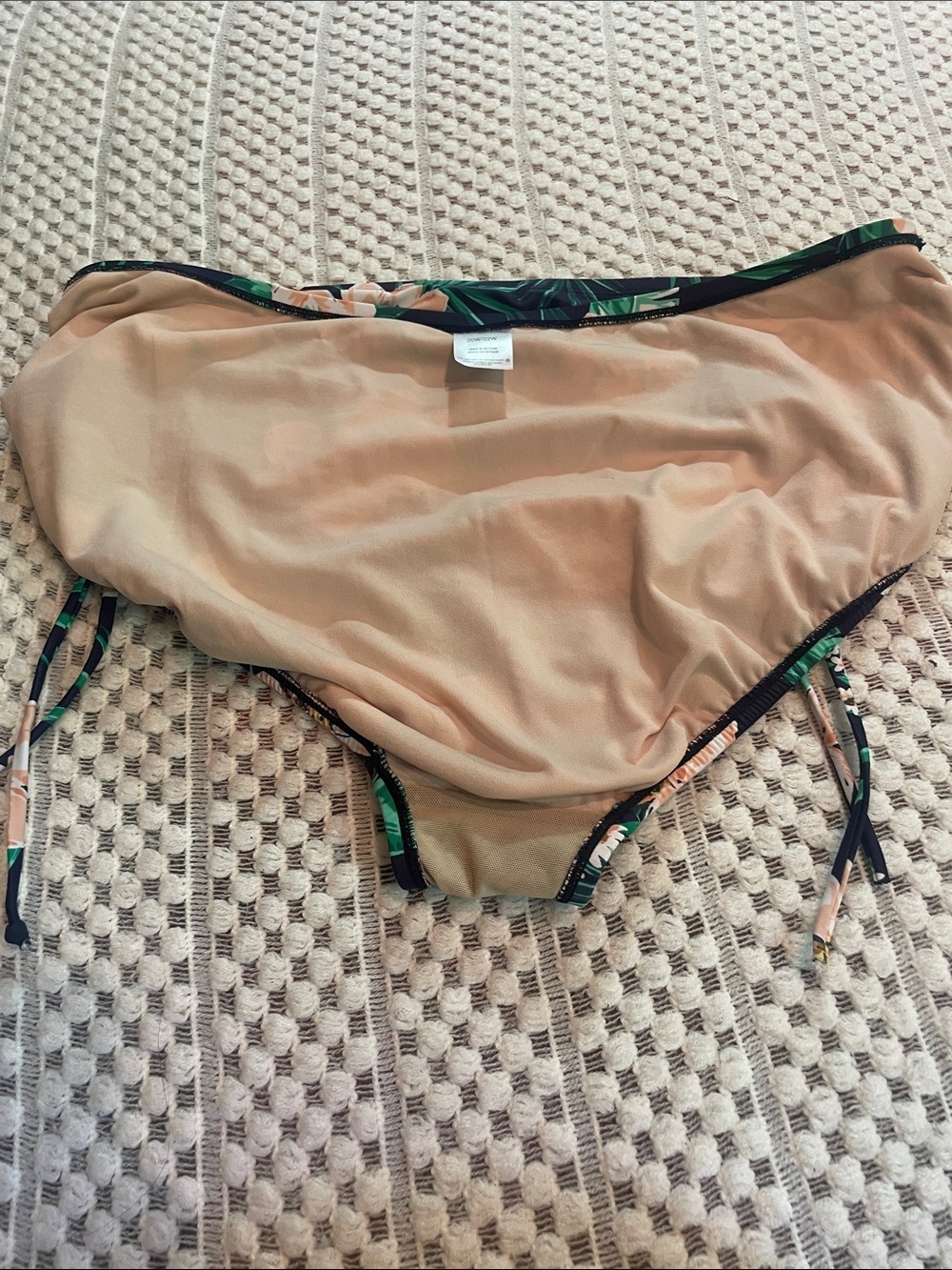 Kona Sol High Waist Floral Bikini Bottom 20W 22W Ruched Cinch Plus Size Swim - Picture 9 of 13